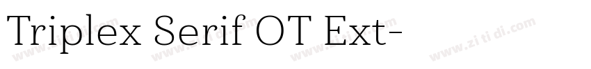 Triplex Serif OT Ext字体转换